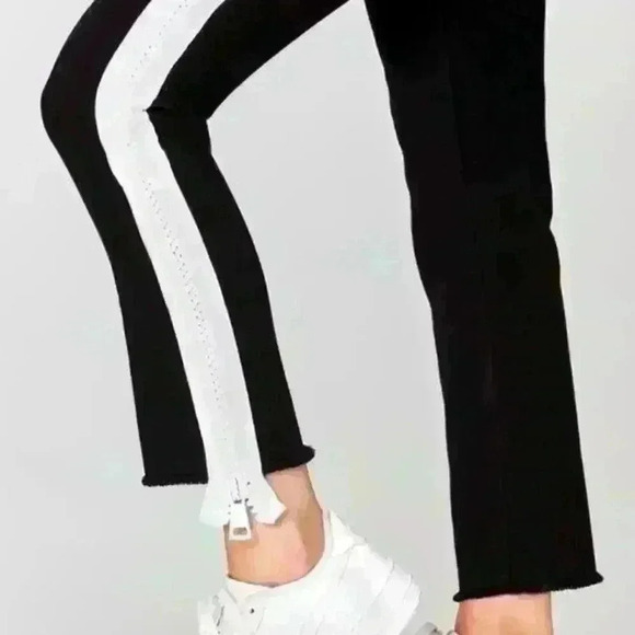 P5050 carmar Los Angeles black with white full zip leg size 27 - Picture 2 of 7
